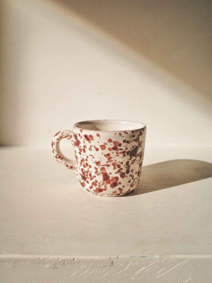 Splatter Coffee Cup and Saucer by Fasanoceramiche | LOQ.US