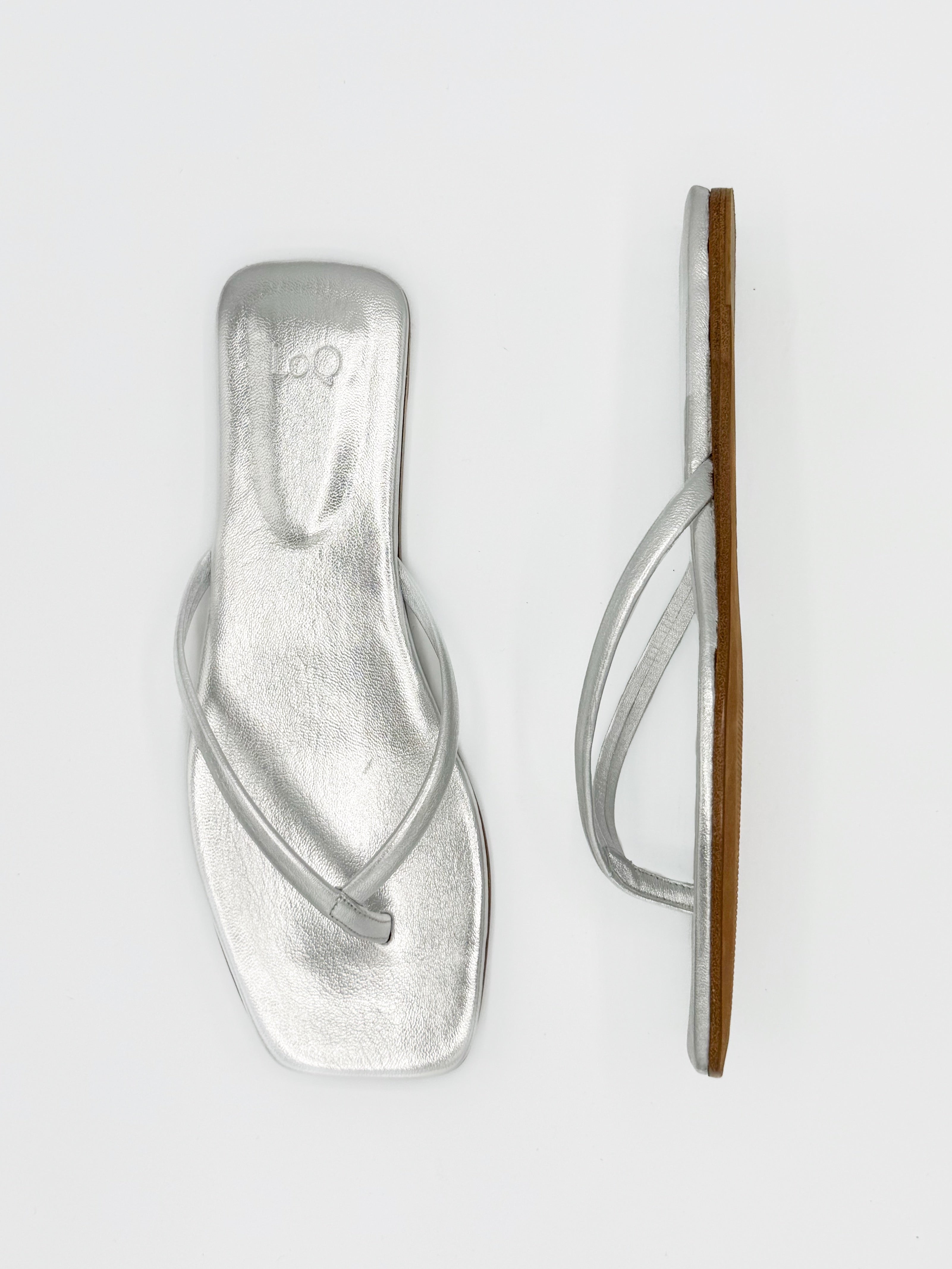 sandal in silver