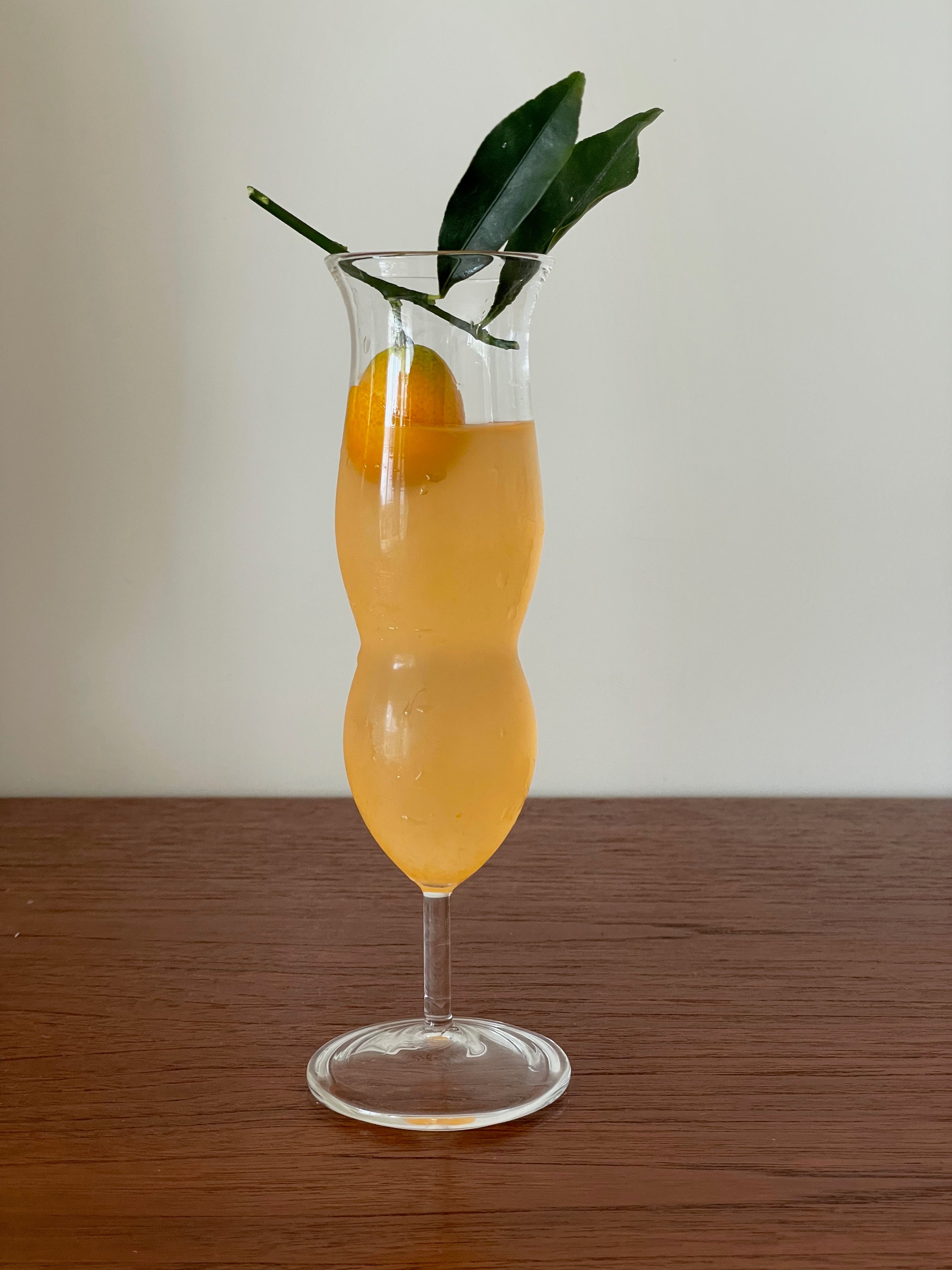 unique stemware for drinking - clear curvy glass champagne flute
