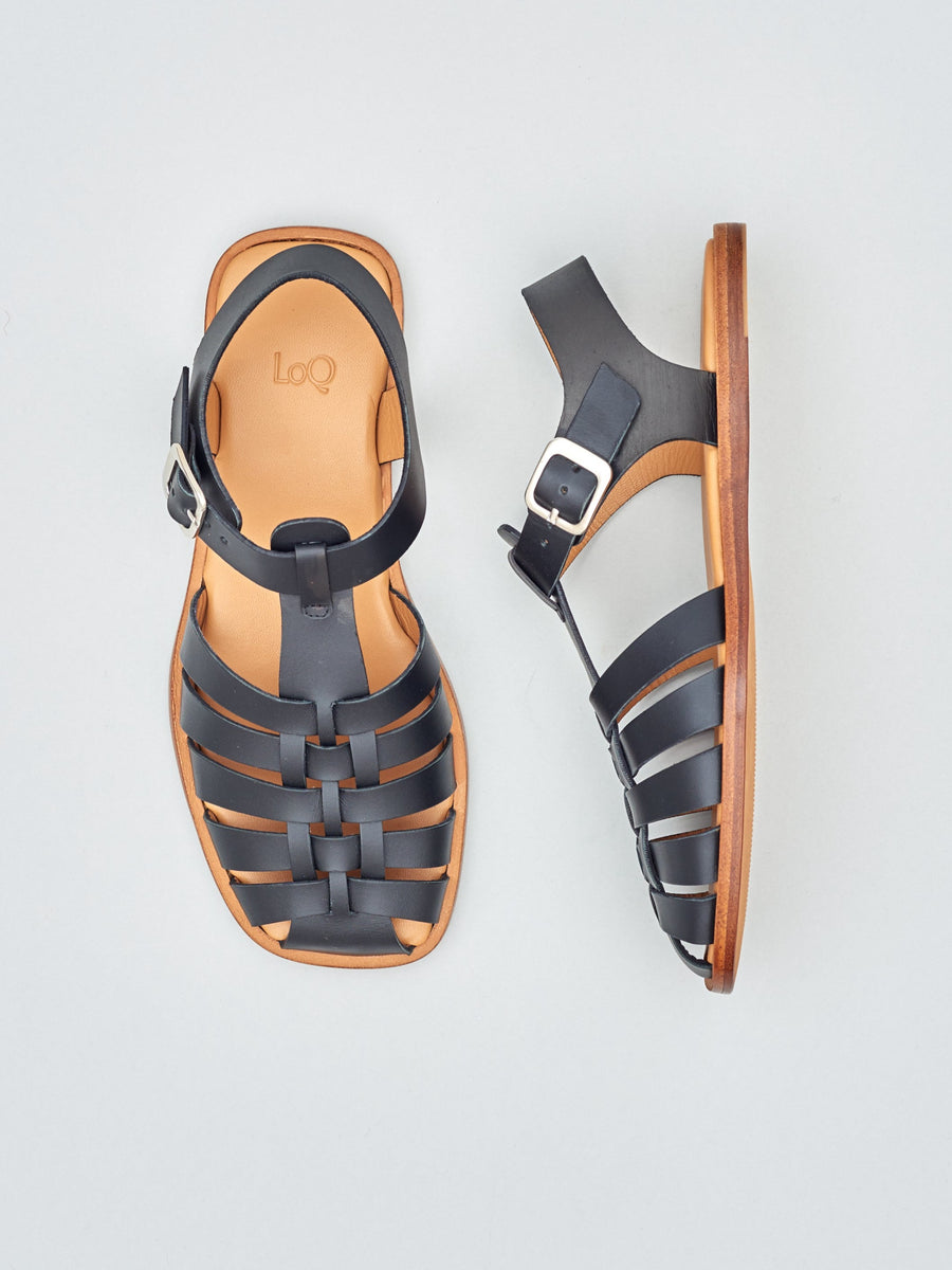 【関税込み】Elisa Sandals - Carel - Leather - Black Elisa in Black | LOQ.US