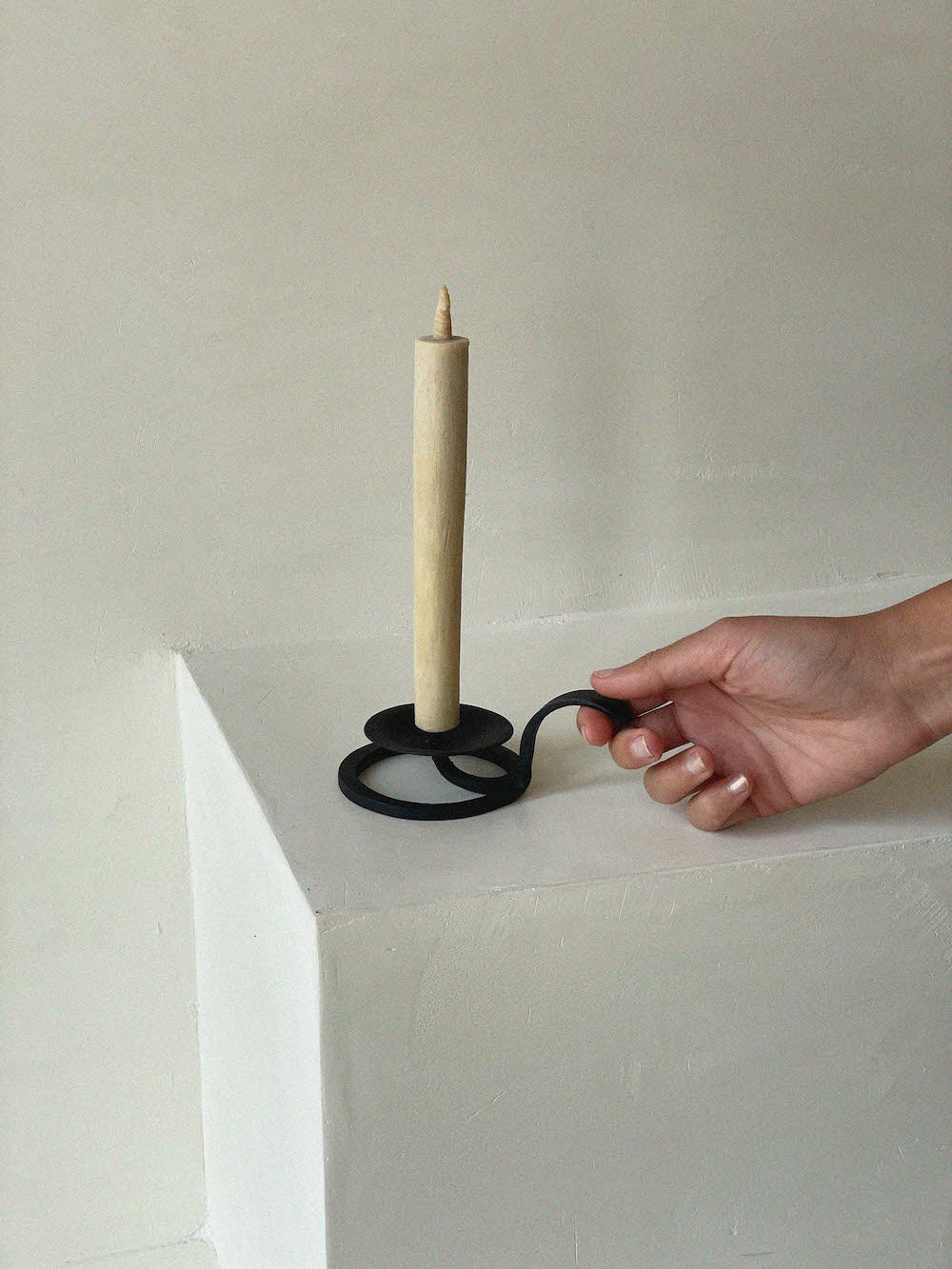 Cast Iron Candle Stand With Handle